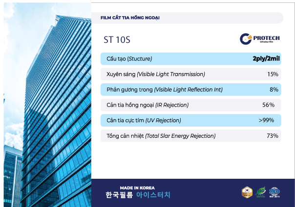 thông số ký thuật phim ST 10S